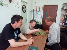 Очередная встреча членов шахматно - шашечного клуба Унечской МО ВОС